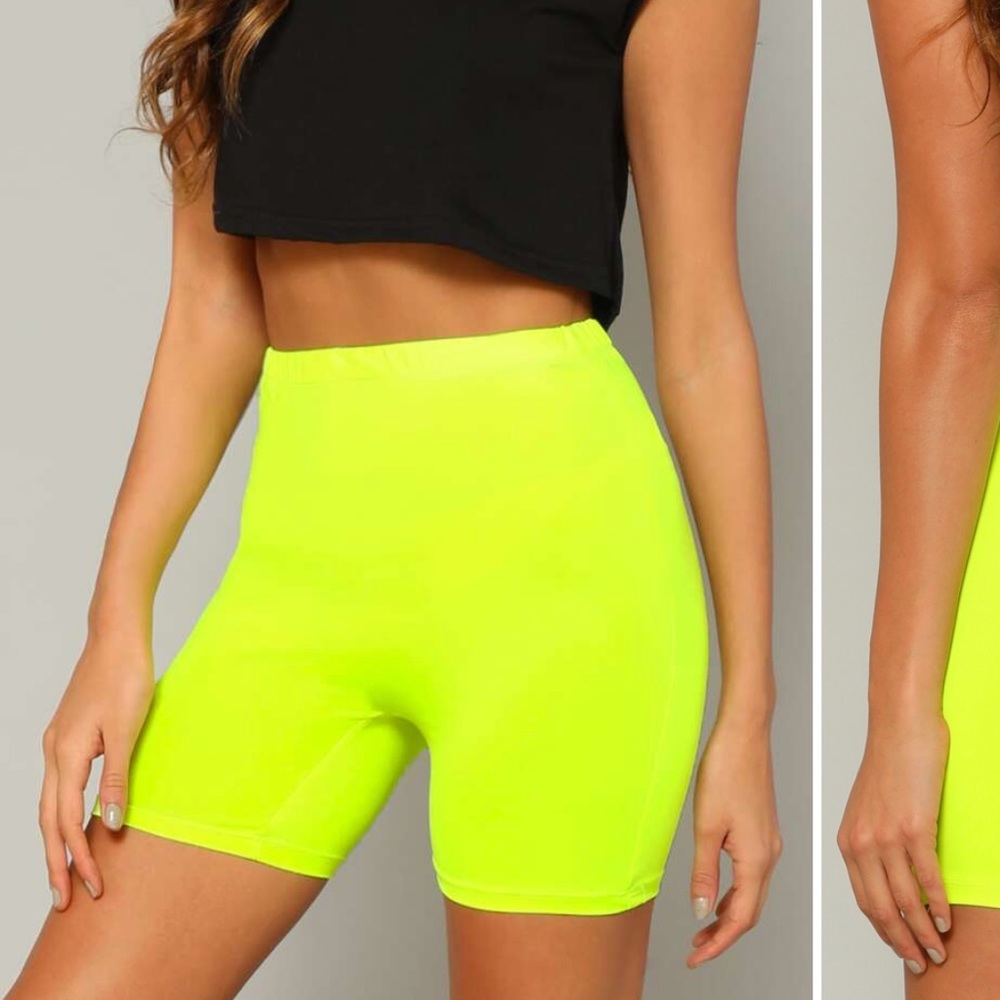 Neon biker shorts